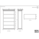 NovaSolo Halifax Bookcase with 5 Shelves in Classic White CA634