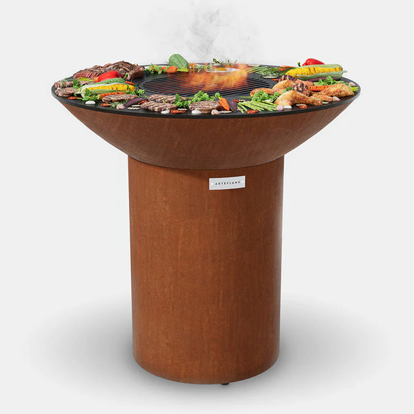 Artflame Classic 40" Outdoor Grill & Fire pit Bowl - Tall Round Base. 2 in 1
