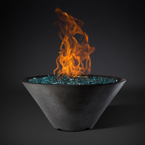 Slick Rock Concrete Ridgeline Conical Fire Bowl With Electronic Ignition