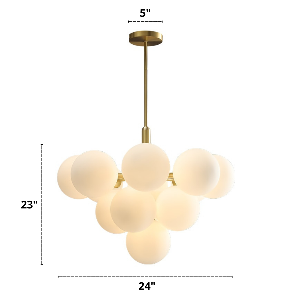 Hale - Frosted Glass Globe Chandelier