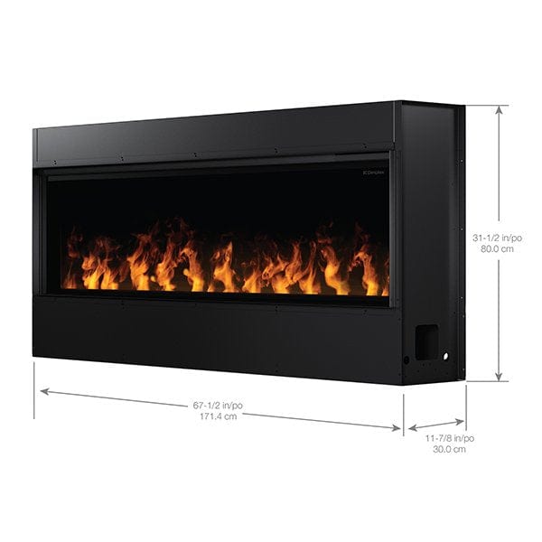 Dimplex Opti-Myst 66" Linear Electric Fireplace With Acrylic Ice and Driftwood Media