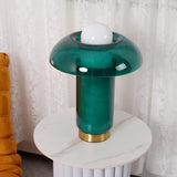 Glass Mushroom Table Lamp