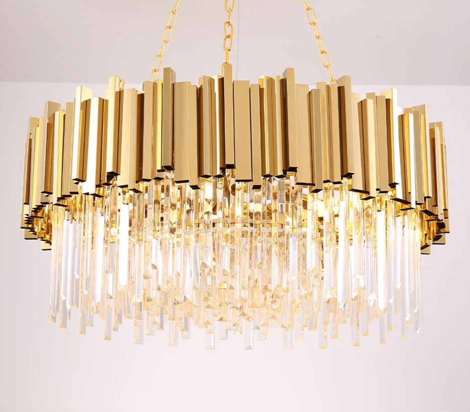 Faulkner - Modern Glass Crystal Chandelier