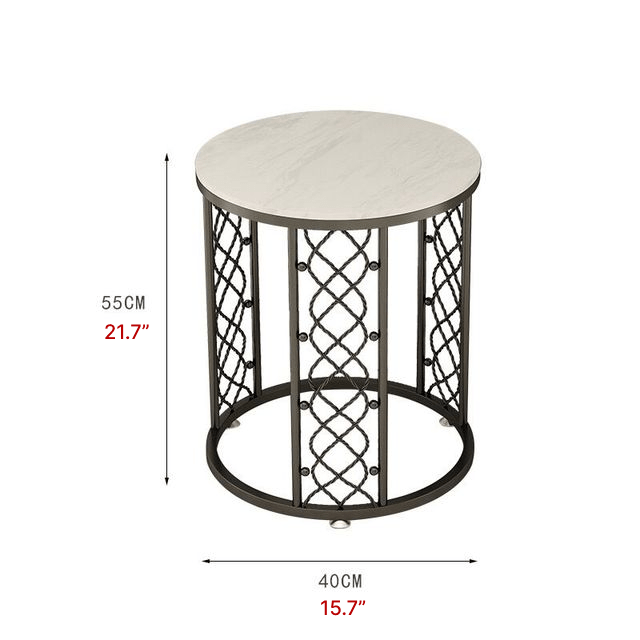 Marble Wrought Round Small Coffee Table