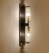 Copper & Glass Column Wall Sconce