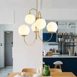 Frosted Glass Multi-Bulb Chandelier