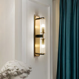 Copper & Glass Column Wall Sconce