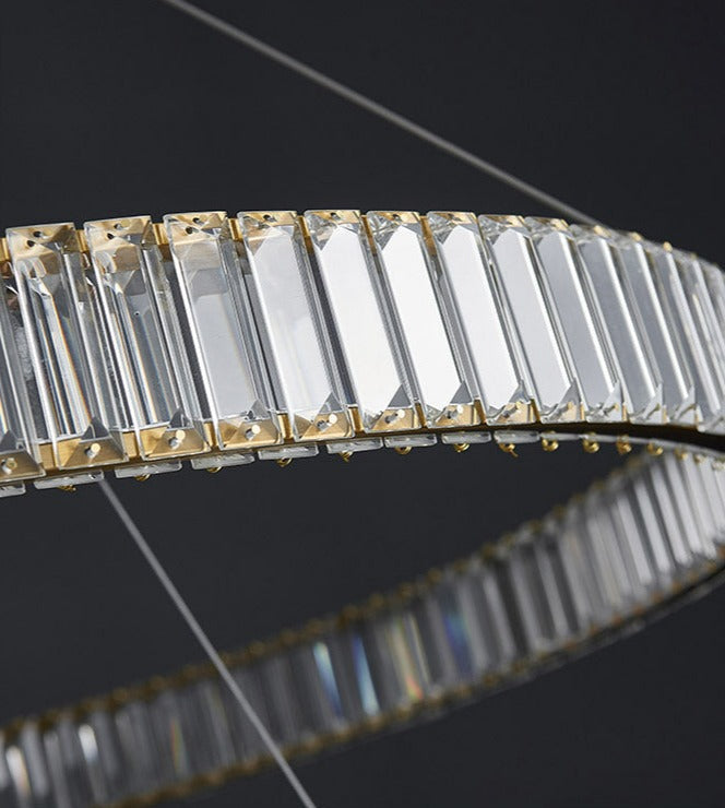 Harper - Modern Glass Crystal Ring Chandelier