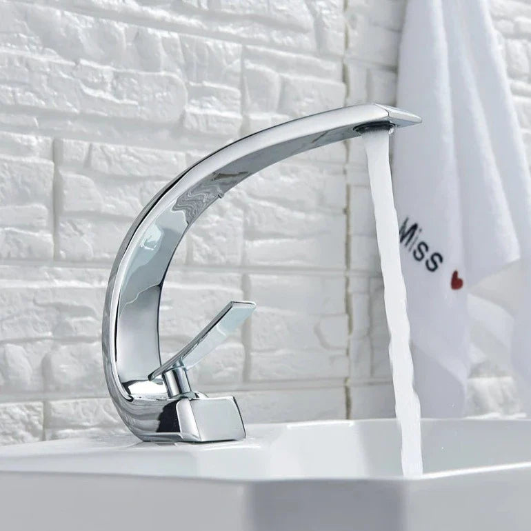 Modern Curved Bathroom Faucet