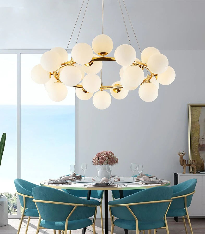 Elena - Modern Glass Globe Chandelier