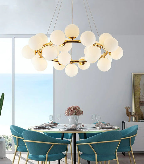 Elena - Modern Glass Globe Chandelier