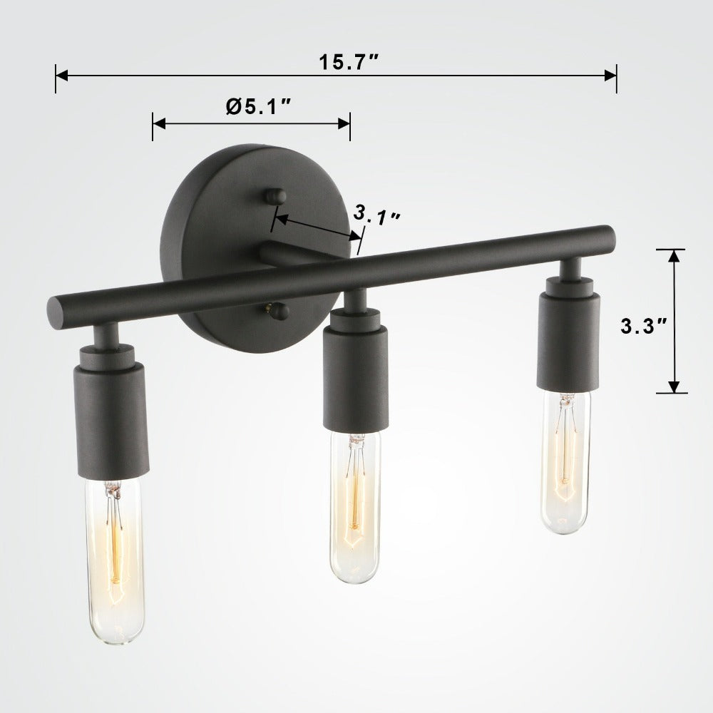 Modern Three-Bulb Vanity Light