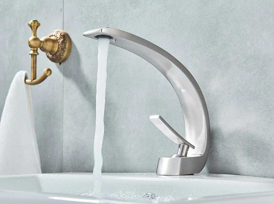 Modern Curved Bathroom Faucet