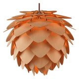 Handcrafted Wood Pinecone Pendant Light