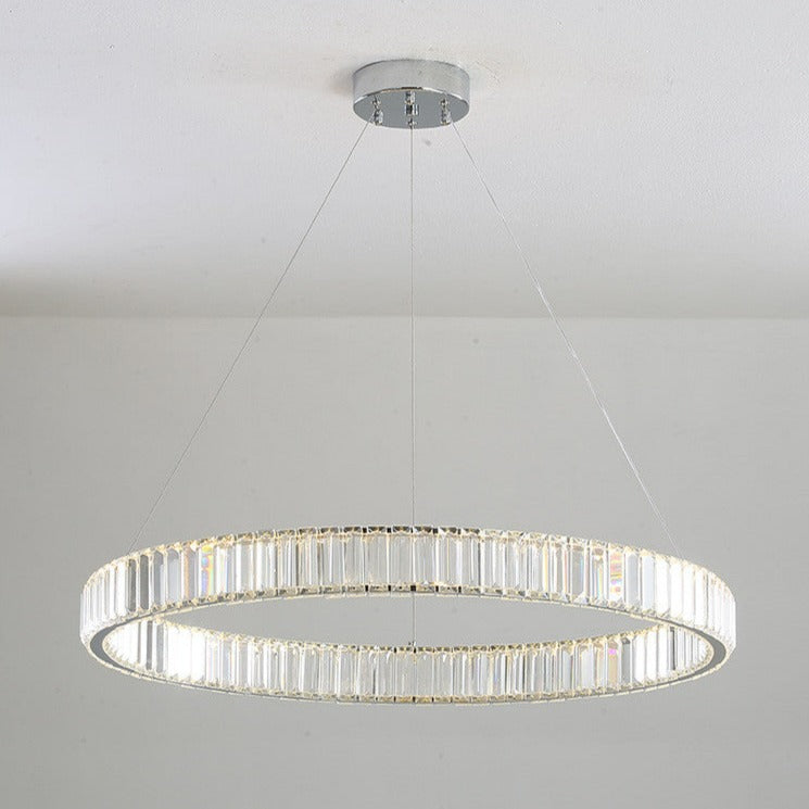 Harper - Modern Glass Crystal Ring Chandelier