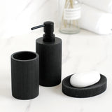 Cadiz Black Ribbed Luxury Bathroom Accessories