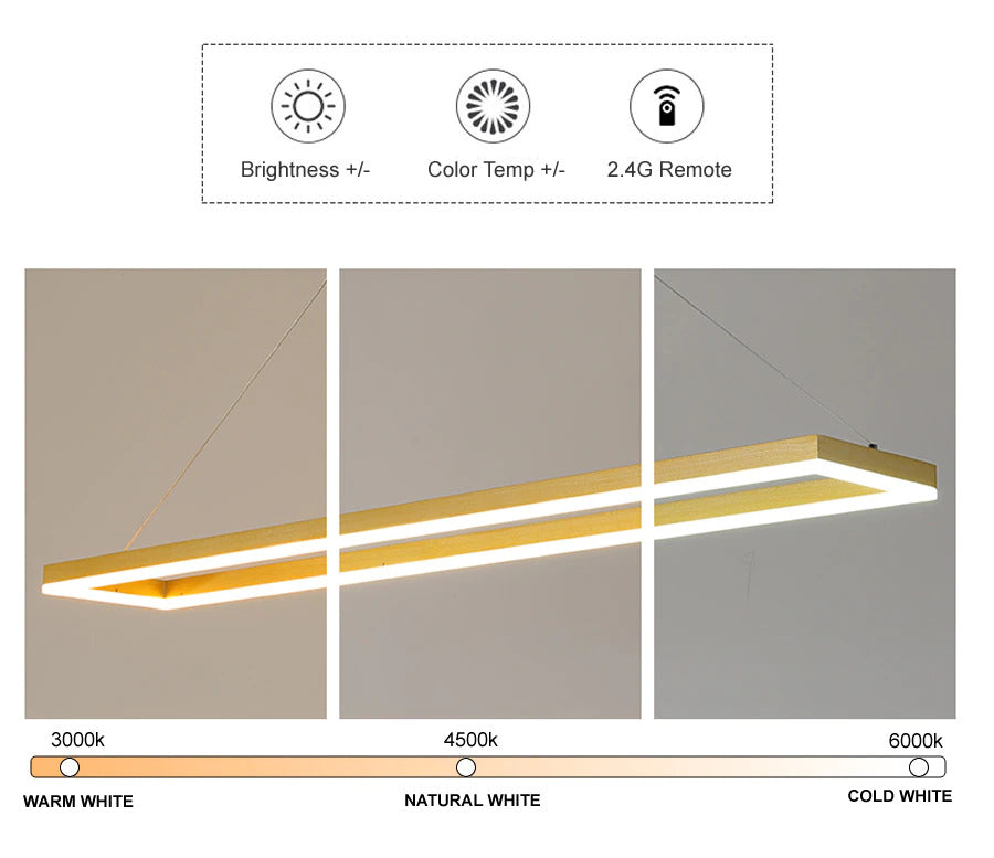 Regina - Modern Rectangular Frame LED Light Fixture