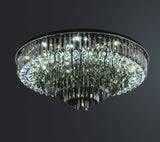 Villanova d'Albenga | Round Modern Black Crystal Chandelier