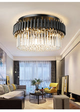 Ceriale | Grand Black Modern Crystal Ceiling Chandelier