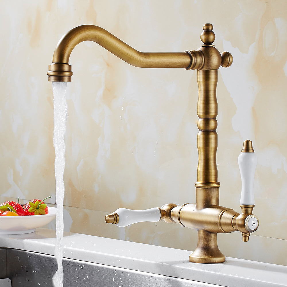 Vintage Brass Two-Handle Faucet