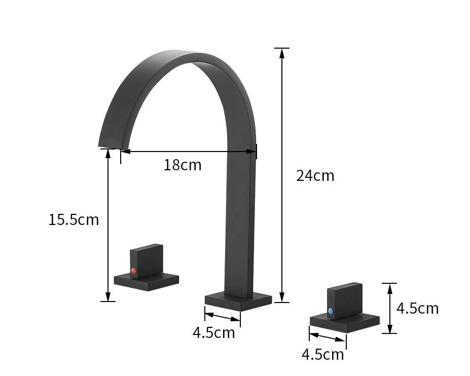 Modern Double Handle Basin Faucet