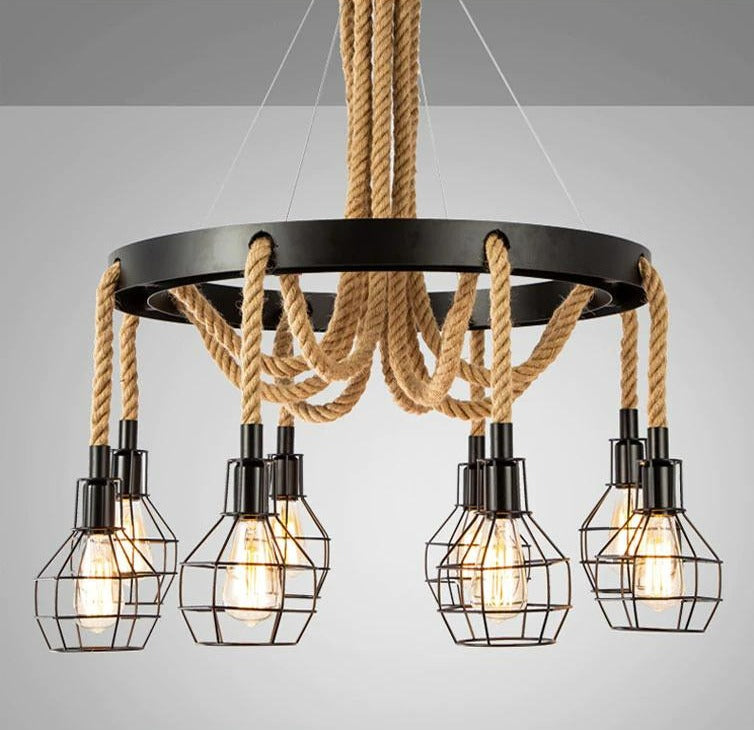 Vintage Rope Chandelier