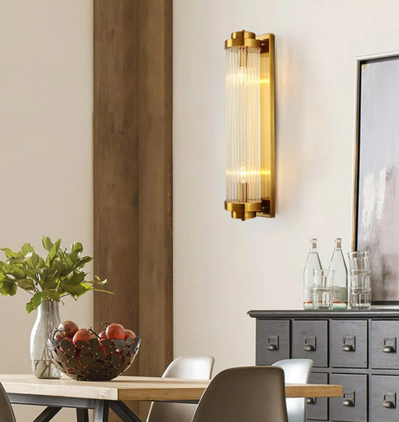 Modern Glass Column Wall Sconce