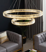 Harper - Modern Glass Crystal Ring Chandelier