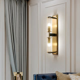 Copper & Glass Column Wall Sconce