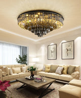 Villanova d'Albenga | Round Modern Black Crystal Chandelier