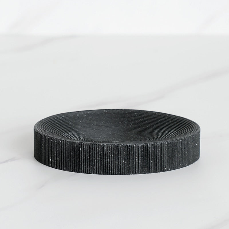 Cadiz Black Ribbed Luxury Bathroom Accessories