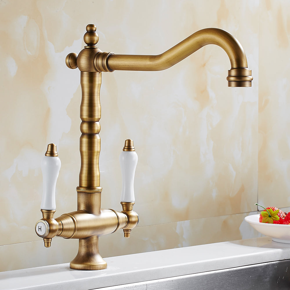 Vintage Brass Two-Handle Faucet