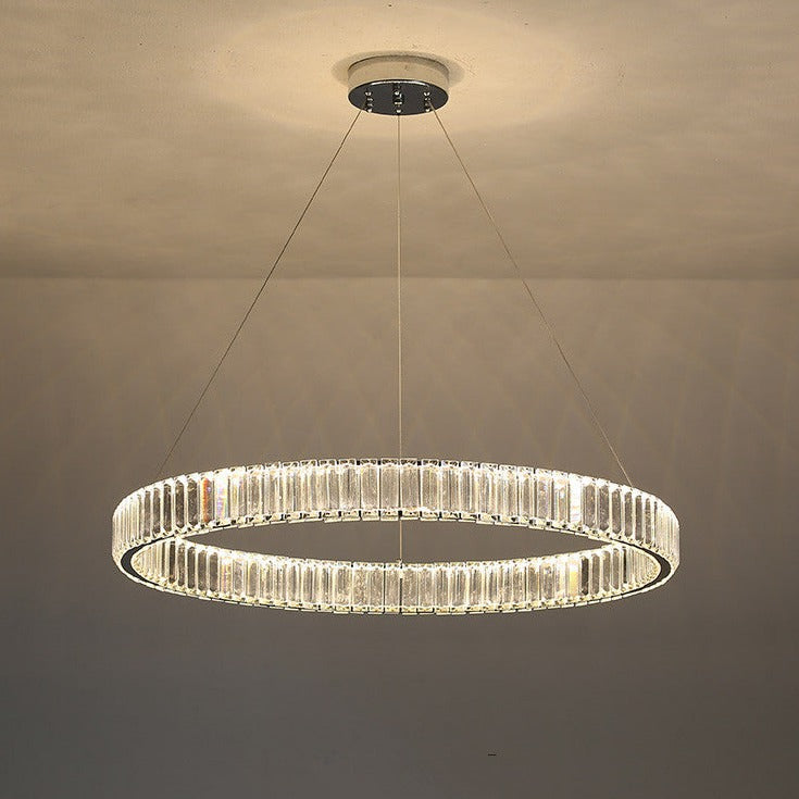 Harper - Modern Glass Crystal Ring Chandelier