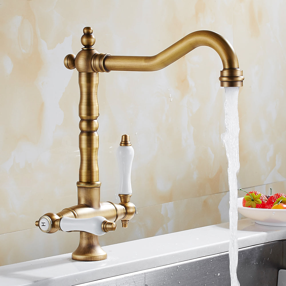 Vintage Brass Two-Handle Faucet