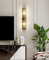 Copper & Glass Column Wall Sconce