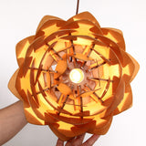 Handcrafted Wood Pinecone Pendant Light