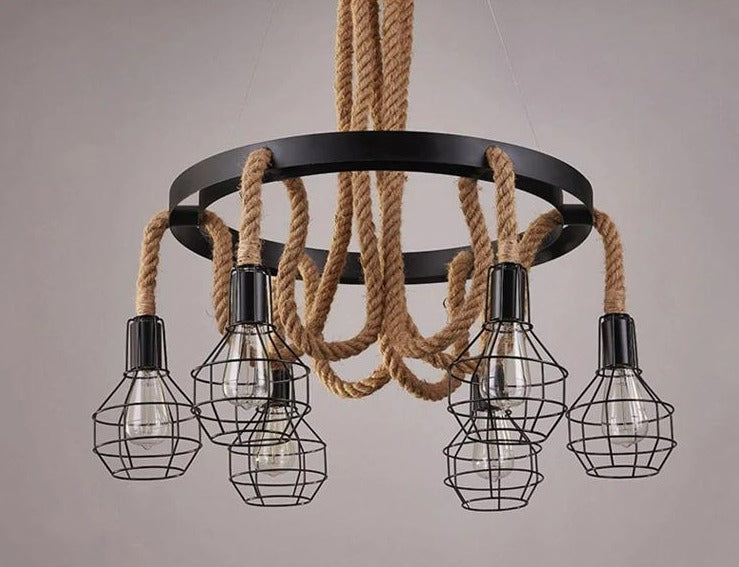 Vintage Rope Chandelier