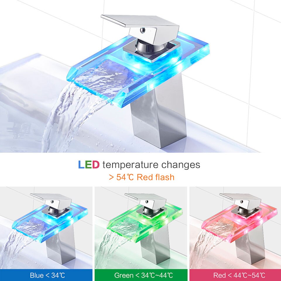 LED Temperature Color Changing Faucet