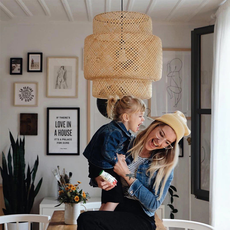 Handwoven Bamboo Pendant Light