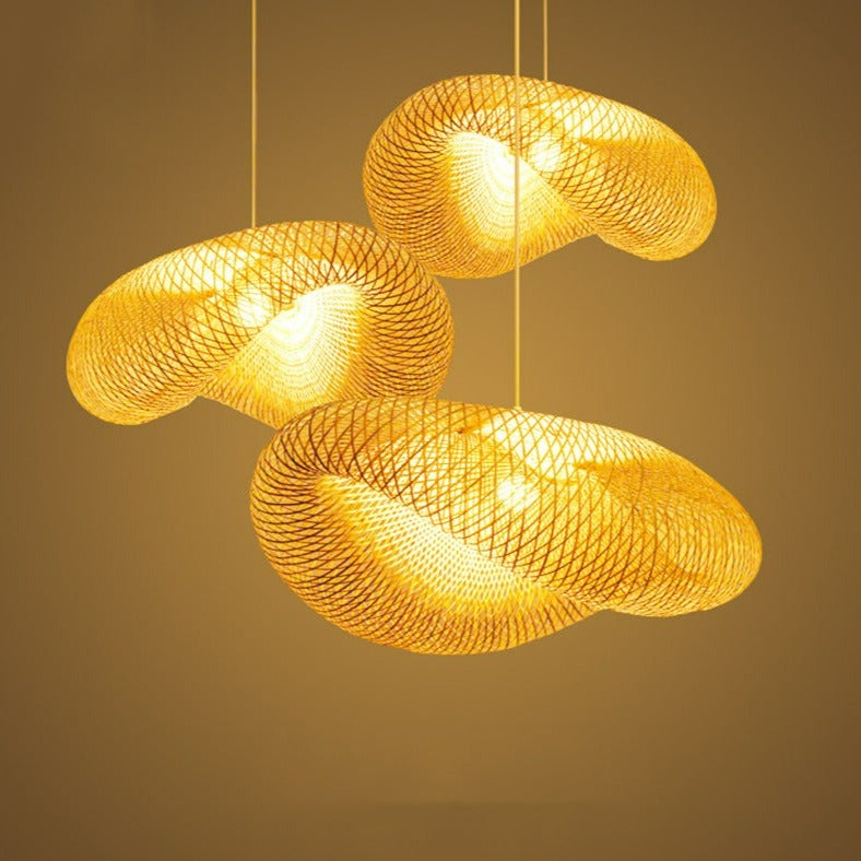 Modern Bamboo Woven Pendant Light