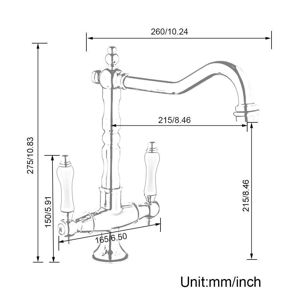 Vintage Brass Two-Handle Faucet