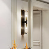 Copper & Glass Column Wall Sconce