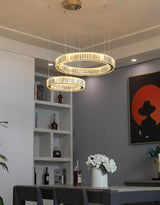 Harper - Modern Glass Crystal Ring Chandelier