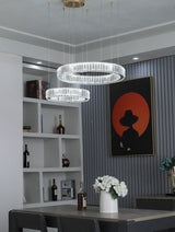 Harper - Modern Glass Crystal Ring Chandelier