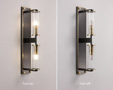 Copper & Glass Column Wall Sconce