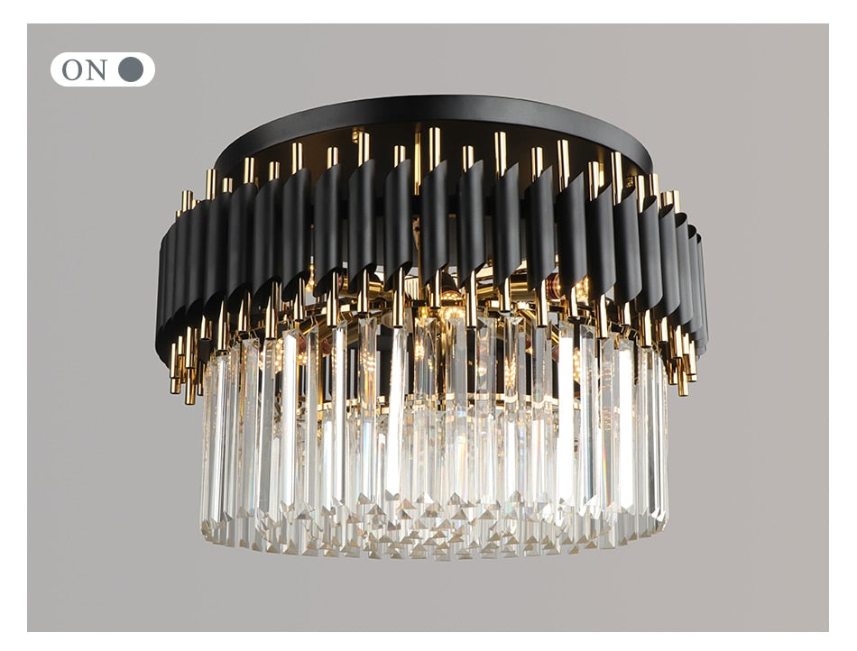 Ceriale | Grand Black Modern Crystal Ceiling Chandelier