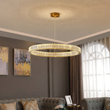 Harper - Modern Glass Crystal Ring Chandelier