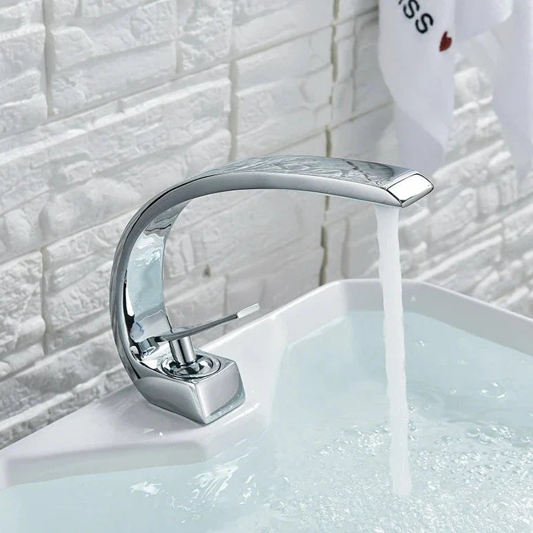 Modern Curved Bathroom Faucet