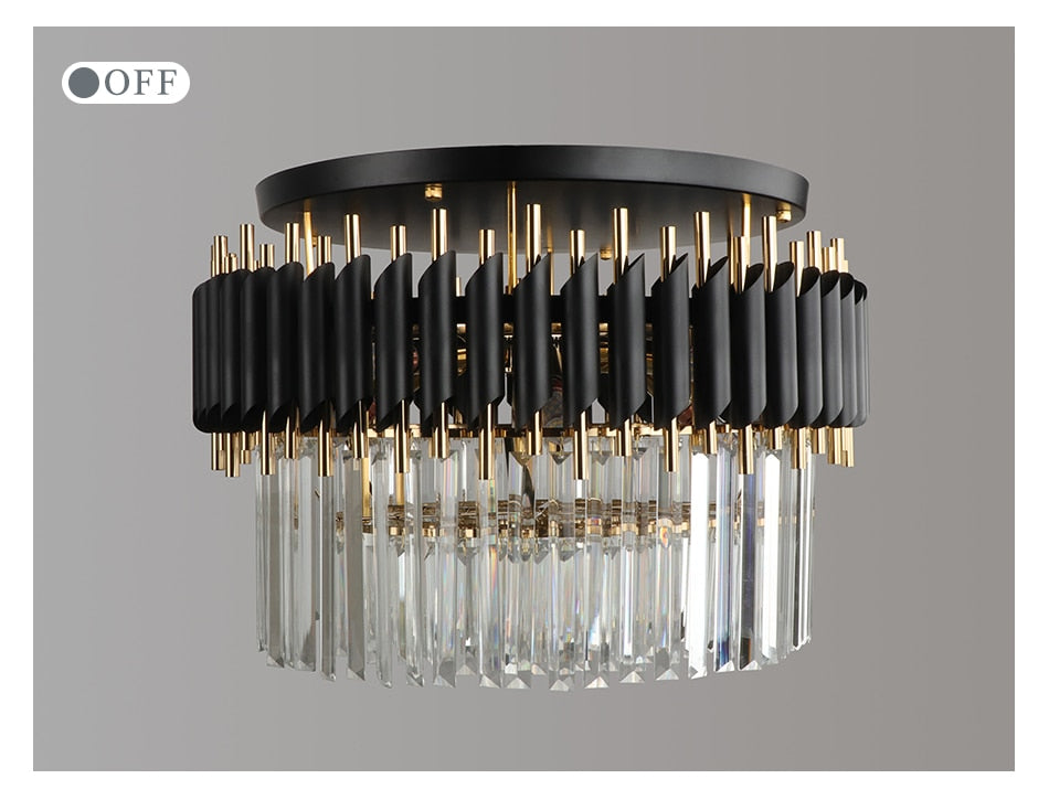 Ceriale | Grand Black Modern Crystal Ceiling Chandelier