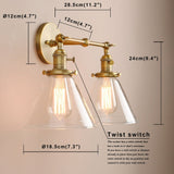 Two-Bulb Finley Vintage Wall Sconce